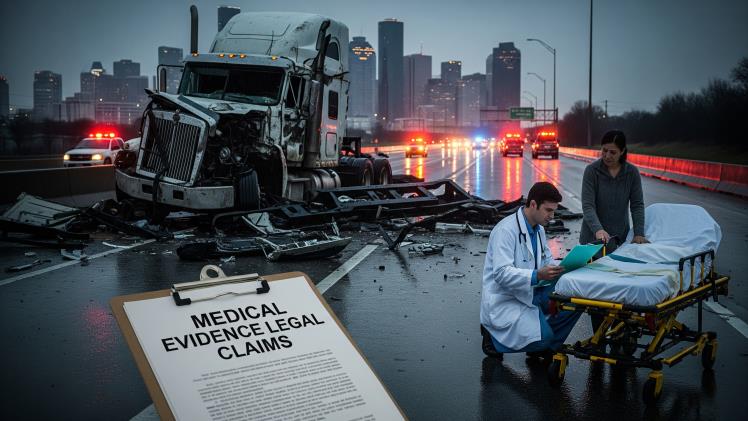 Houston Truck Crash Victims: The Importance of Medical Evidence in Legal Claims